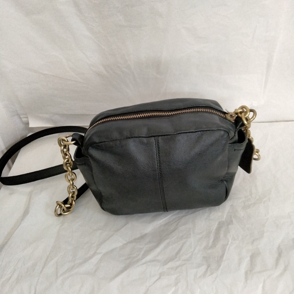 Coach Campbell Abby Turnlock Leather  Crossbody Bag Black - Picture 3 of 15